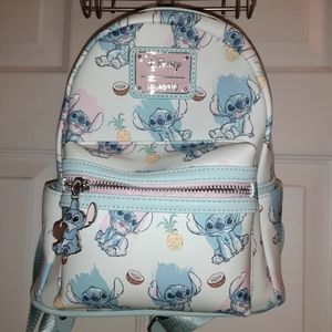 Loungefly mini Stitch backpack and Lilo POP!